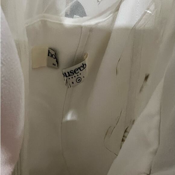 House of CB Holly White Plunge Mini Dress Size M Medium - Picture 5 of 7